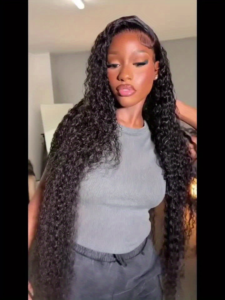 3 Bundles Deep Wave Human Hair Bundles 3 Bundles Deals Human Hair Extensions 12A 100% Unprocessed Virgin Brazilian Deep Curly Bundles Human Hair Remy Curly Weave Hair Bundles Natural Black Color